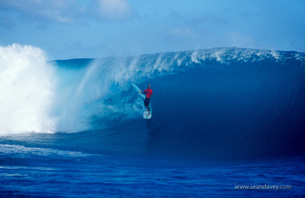 Yep, he’s a ninja. Kelly Slater in at Teahupoo, Fiji