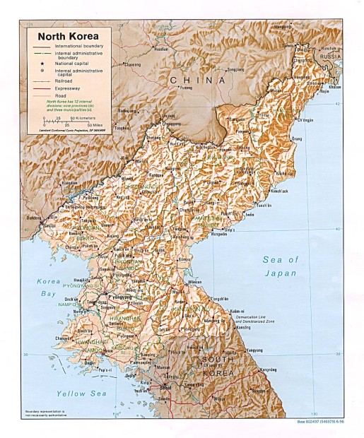 North Korea map