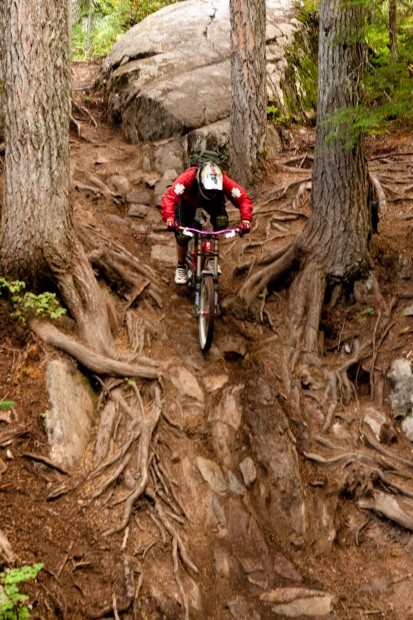 The author getting his race on in the Garbo Zone - Photo Angela Percival