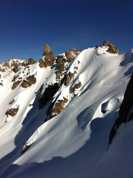 Upper Alaskita with a track from yesterday.  photo:  esti erdocia