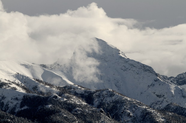 The Devil's Bedstead sits shrouded is clearing storm clouds. Photo: Michael Dunning