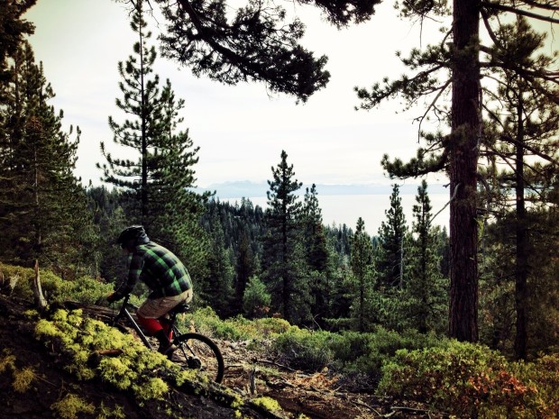 Behr enjoying the empty trails