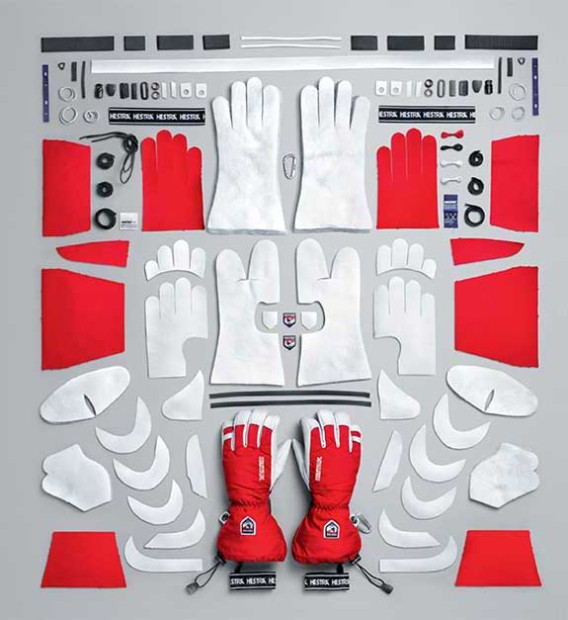 Hestra Heli glove dissected.