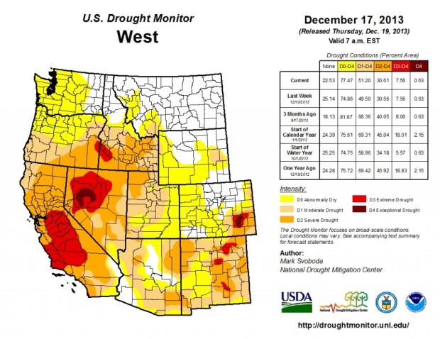 california's driest year