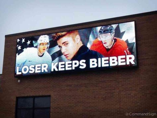 loser keep beiber sign