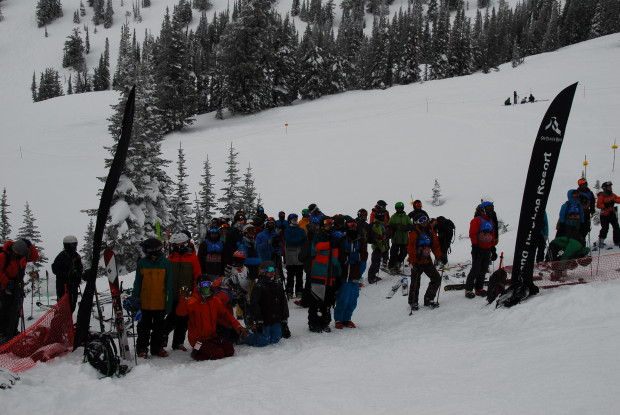 Competitors gathered around the finish to engulf each athlete in cheers, hugs, high fives and chest bumps after their line.