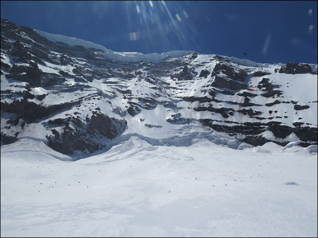 Wall where the climbers fell.  photo:  NPS