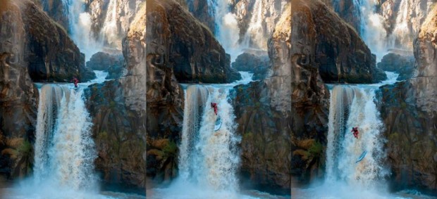 Dan Gavere getting huck wild on a Stand Up Paddle board.  photo:  SUP Racer