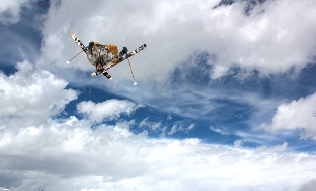 Sander Hadley having too much fun during the Backflip-off!