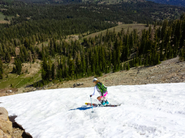 Katy taking her first turn in the upper, wider section