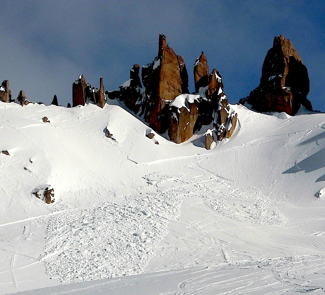 stock photo of avalanche in Cerro Catedral, Argentina