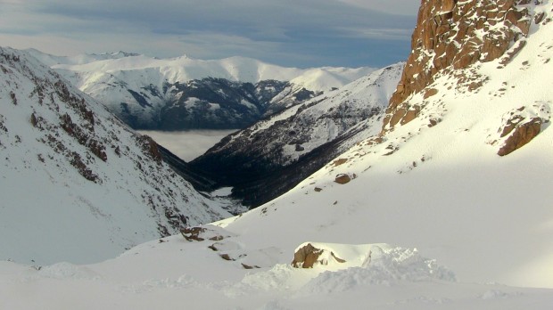 Lots of old avalanche debris from the wet storm last weekend