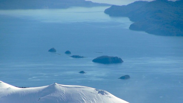 Lake Nahuel Huapi and Isles and Mt. Bella Vista.