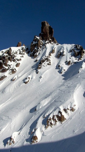 Amazing wind swept backcountry terrain in Bariloche, Argentina.