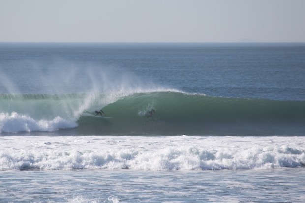 Dec. 26th  Lewis Samuels in another barrel, 2014. Ocean Beach, San Francisco, CA.