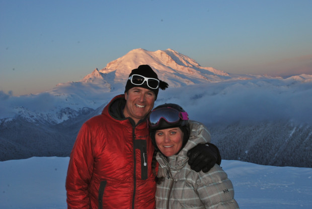 John and Kim Kircher at Crystal Mountain , WA.  photo:  kimkircher.com