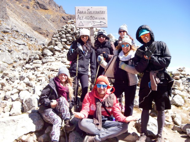 A few people from our group as we sat at the summit on the trail, very satisfied with what we had accomplished.