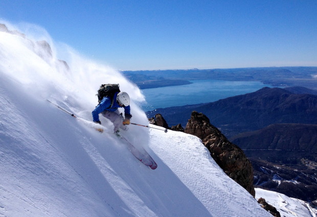 Aaron milking mini pow turns on Nubes today.