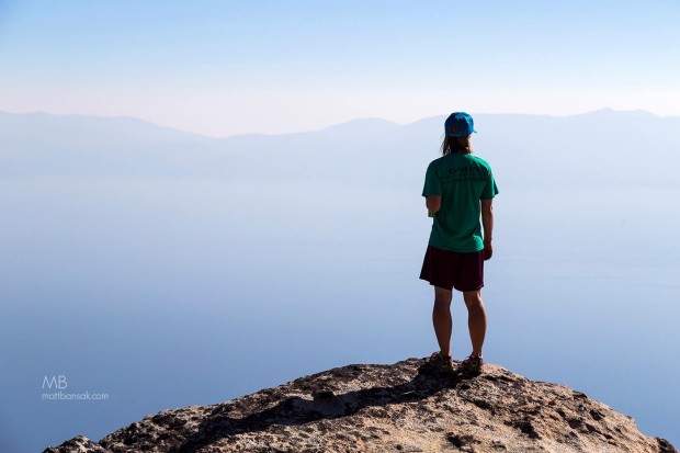 Aly Rogers enjoying the view