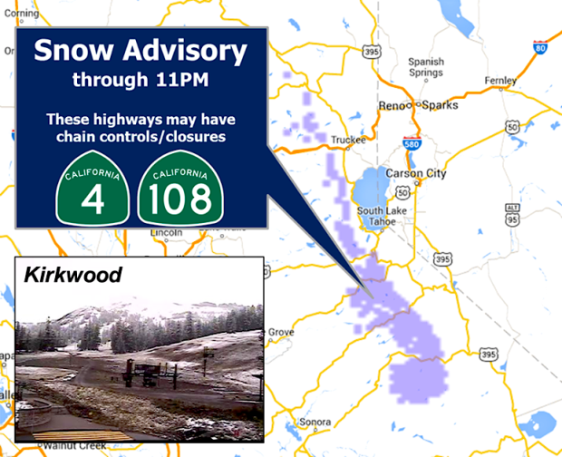 Winter Weather Advisory for Sierra Nevada, CA