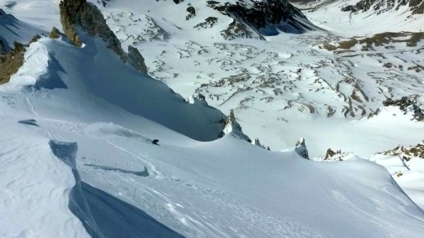 Lee Lyon at Las Lenas, Argentina.  photo:  Moritz the Boy Scout