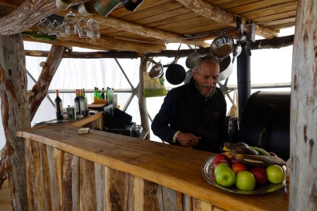 The kitchen in the dome.