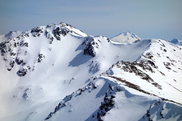 The gnarly hike-to terrain of Mallin Alto.