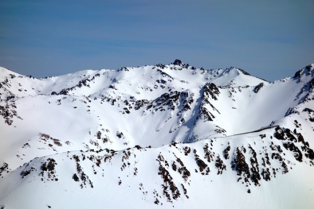 The gnarly hike-to terrain of Mallin Alto.