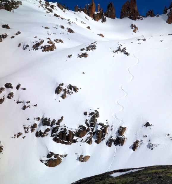 Miles' track on the left down La Laguna today.