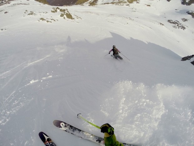 Pizza, powder, and Huere.