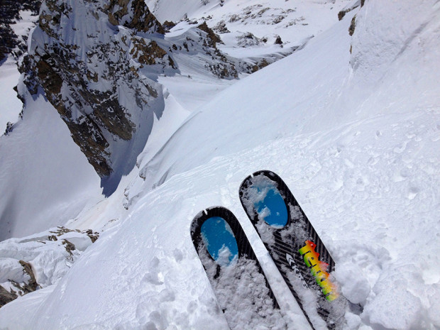 Griffin Post about to drop the Middle Teton, WY.