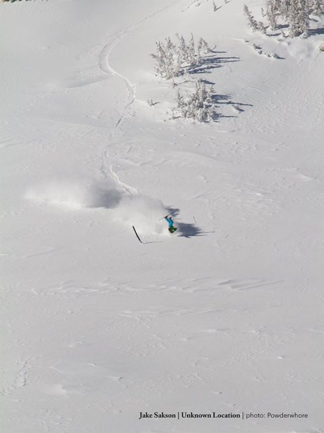 Jake's favorite winter pastime: sick lines and epic yard sales. I call dibs on the skis.