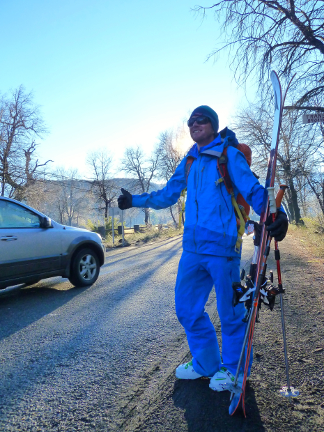 Hitching from Las Trancas to Nevados.