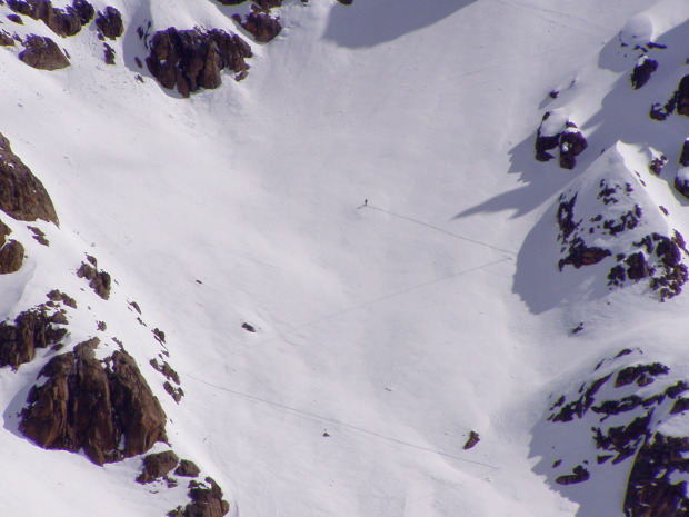 Aaron getting the powder before the sun cooks it.