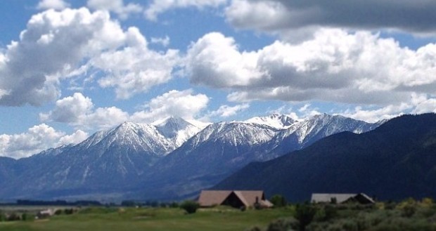 These were the mountains Thompson had to climb as he left Genoa, NV. 