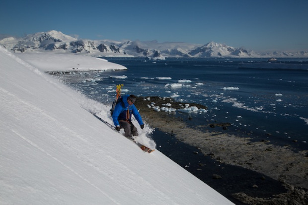 Guide Dan Starr ripping perfect corn in on Brabant Isle, Antarctica on Nov. 9th, 2014.