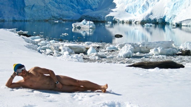 Esa and seals in Chiriguano Bay on Brabant Isle, Antarctica, Nov. 9th, 2014.