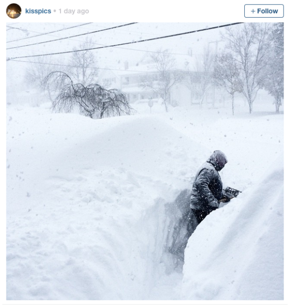 All this snow fell in one day.  Buffalo, NY yesterday