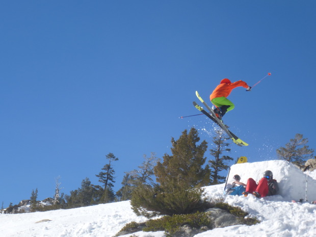 Parker Russell spinning over Doug Dahm and Cameron Valois.