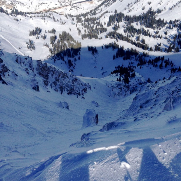 The view down main chute [Photo: Brian McGrath]