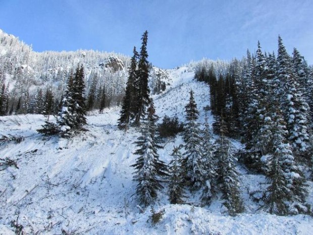 Avalanche mitigation work brought down a slide near U.S. 6 on Feb. 11, 2014. (7NEWS) 