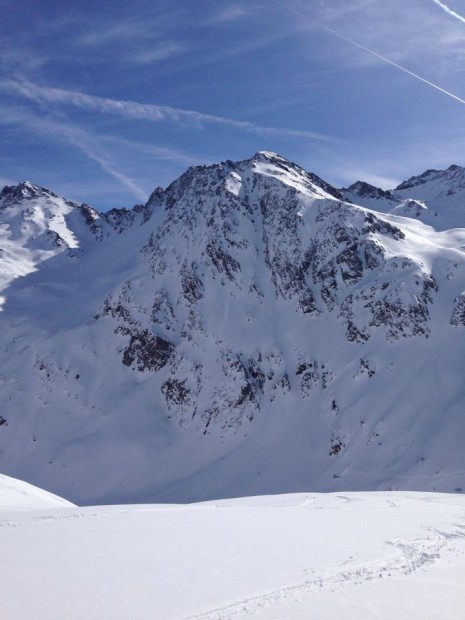 The Face with the Couloir Running through the Middle