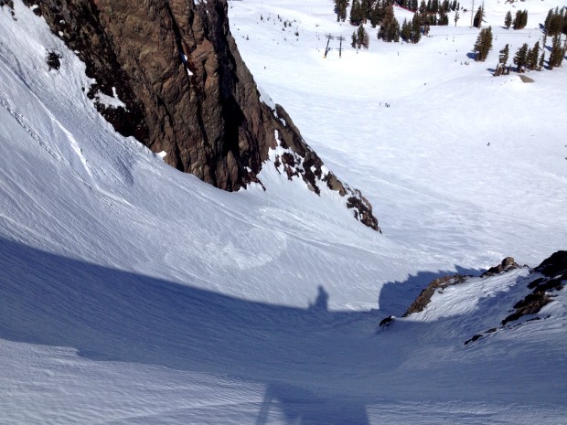 National Chute with double over edge pow turns!