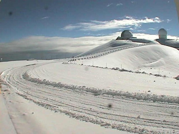 Powder Day on Mauna Kea, Hawaii.