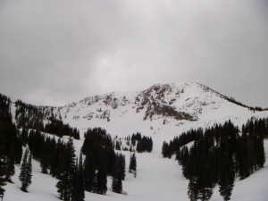 Looking up at Baldy 