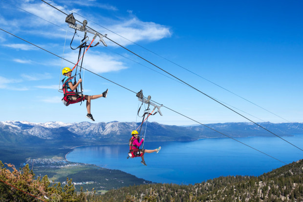 The Blue Streak Zipline at Heavenly. skiheavenly.com