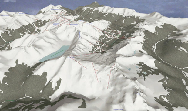 How the Jumbo Glacier ski resort was to look.  