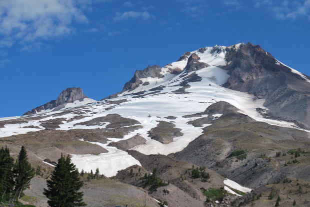 The Palmer Snowfield on August 26th, 2011.  In much better shape after a big winter.  photo:  imtryingtorecreate.com