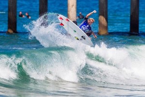 Beyrick De Vries  with a decent size air on smaller wave