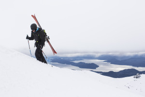 hiking for some lines in the side country of Bariloche